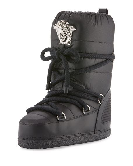 versace medusa quilted astronaut boot black|Medusa '95 Knee.